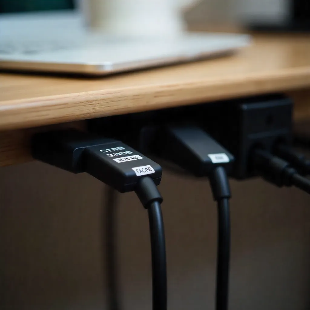 Central power hub with single cable setup